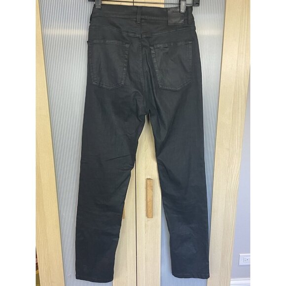 Massimo Dutti Skinny Moto Jeans Pants Women’s Sz 4 Black Denim Designer Biker - Picture 6 of 9